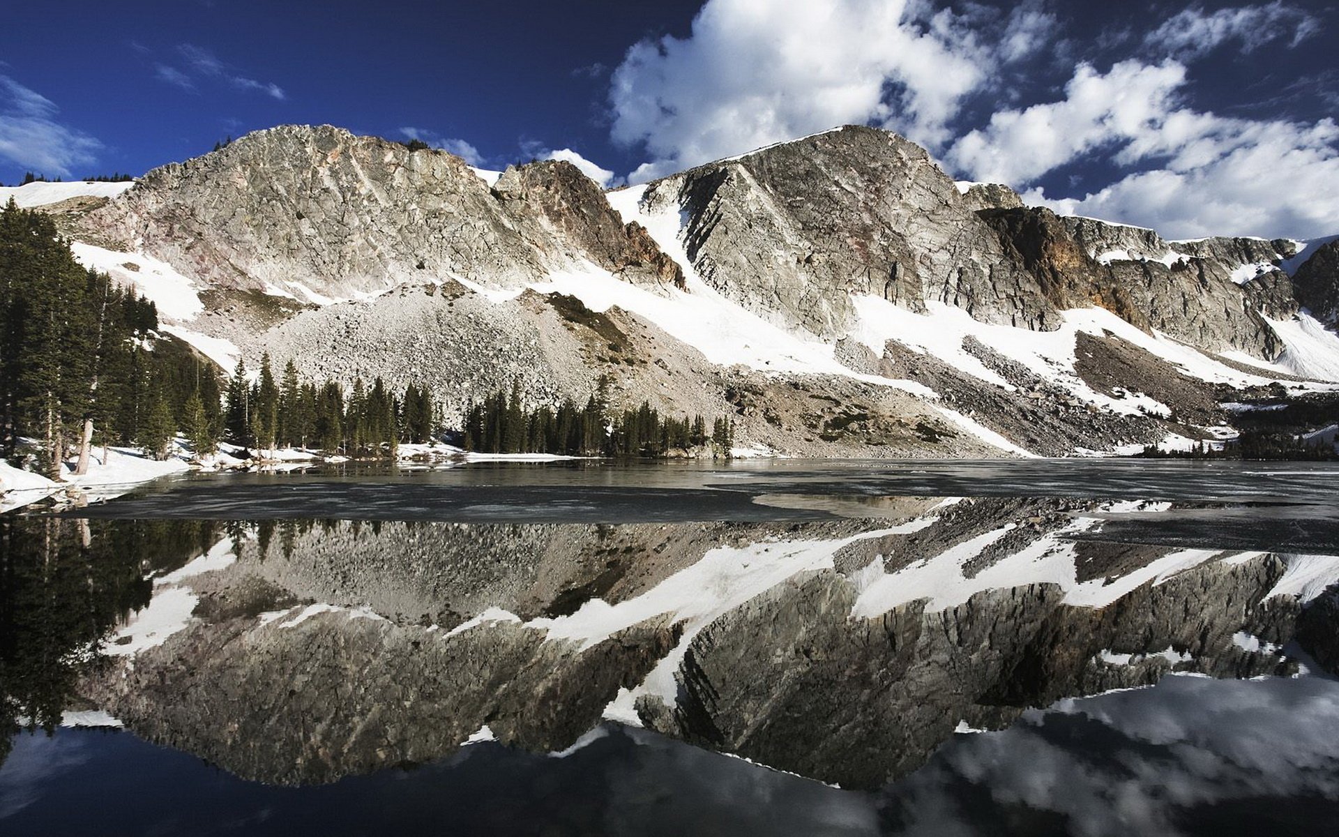 berge wasser himmel schön