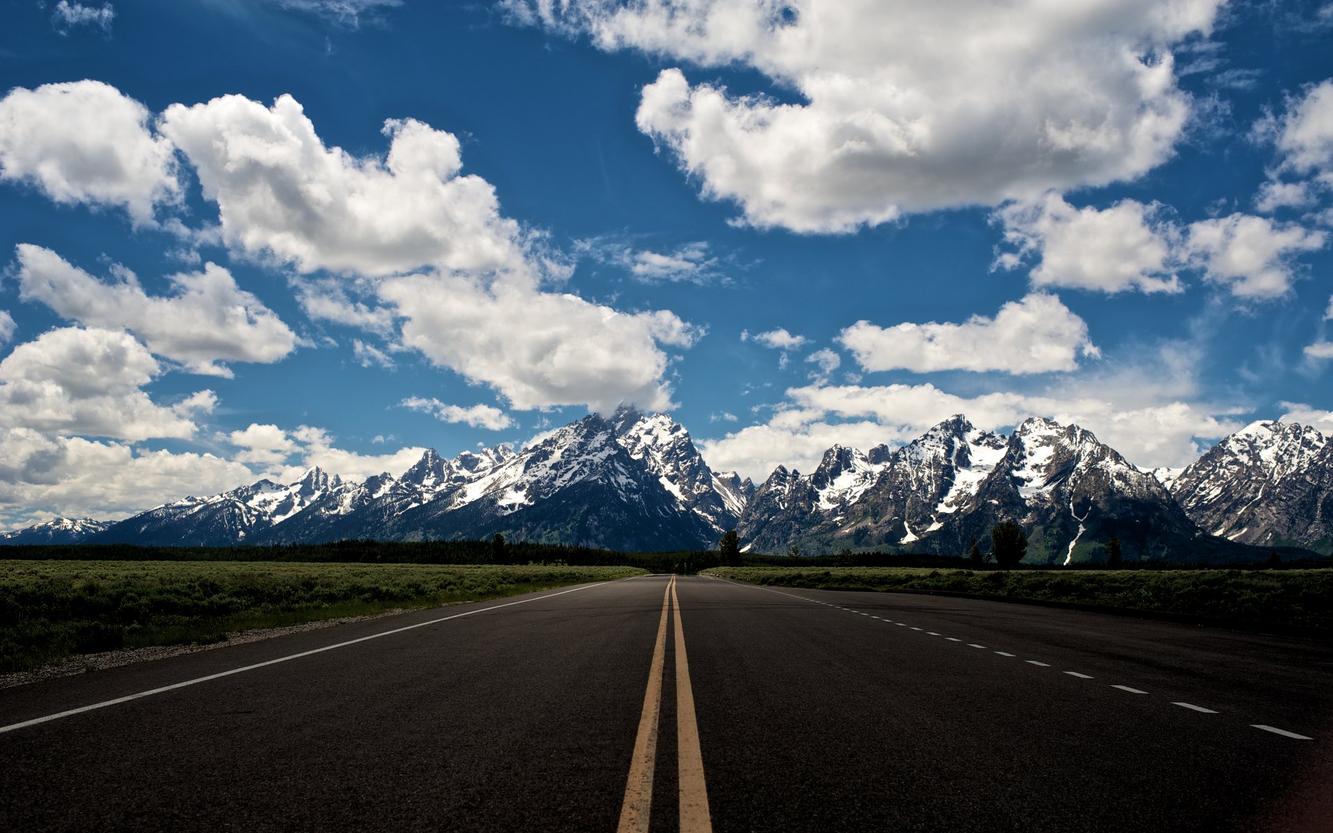 usa wyoming grand teton national park grand teton national park straße zum himmel