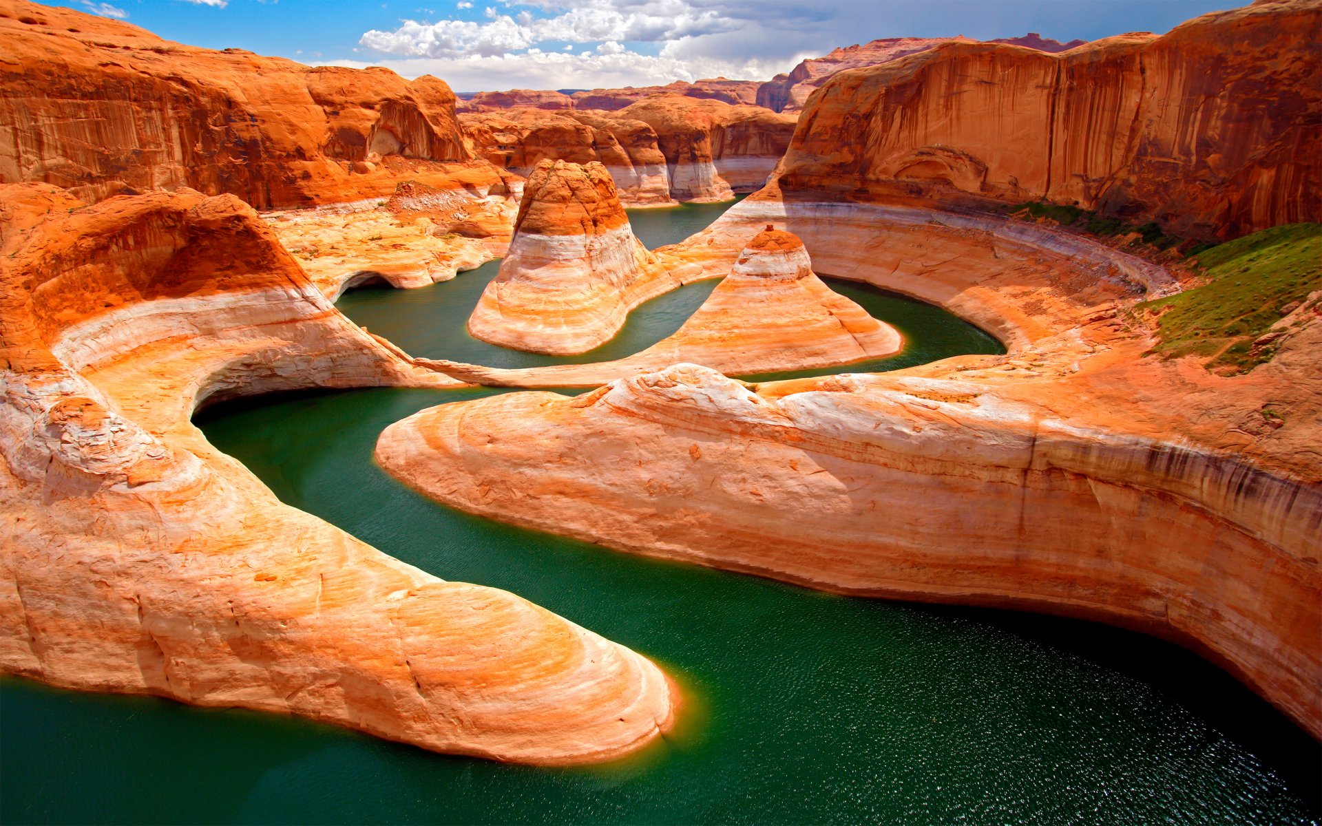 naturaleza naranja verde río