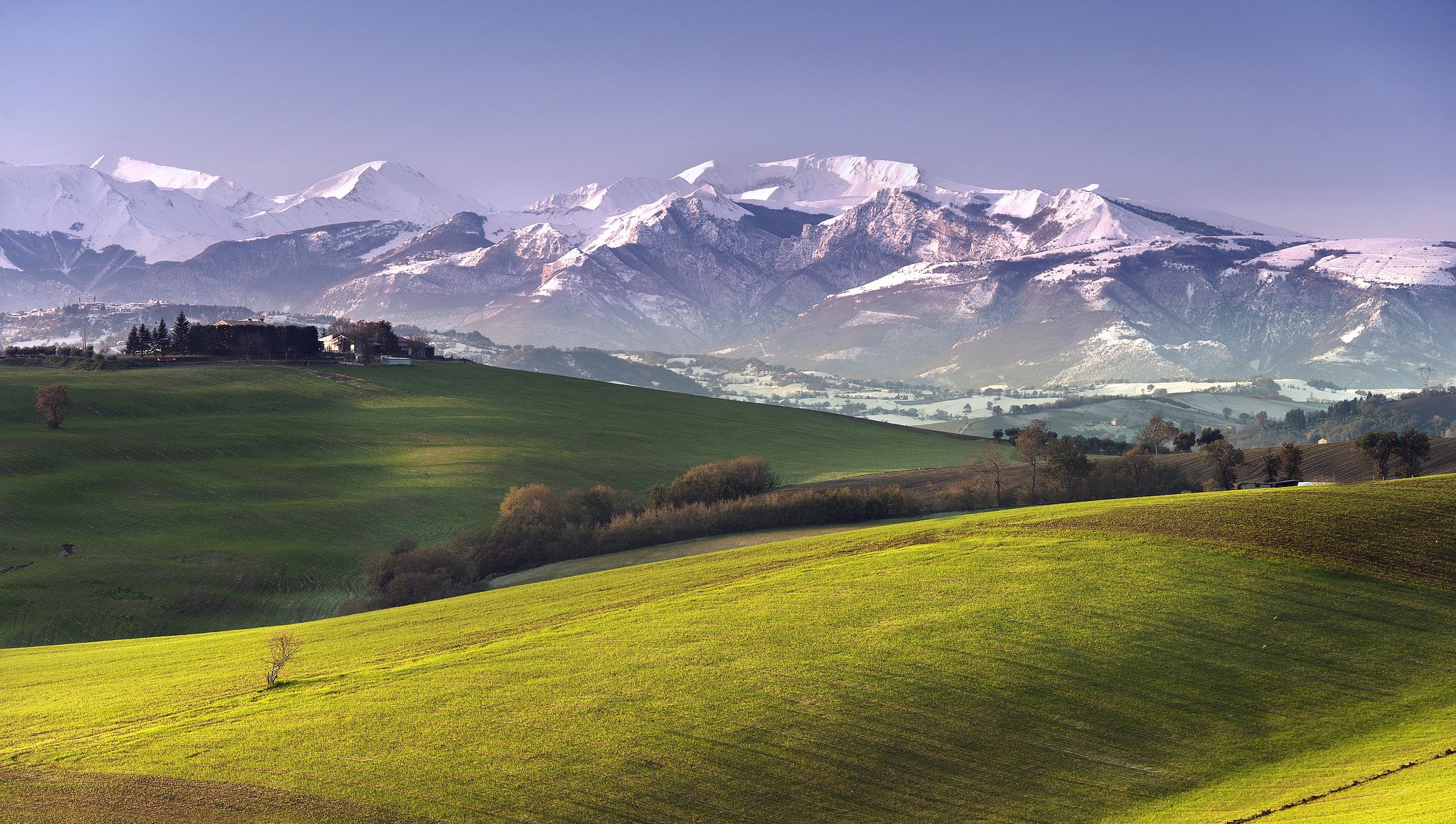 montagne cielo prati