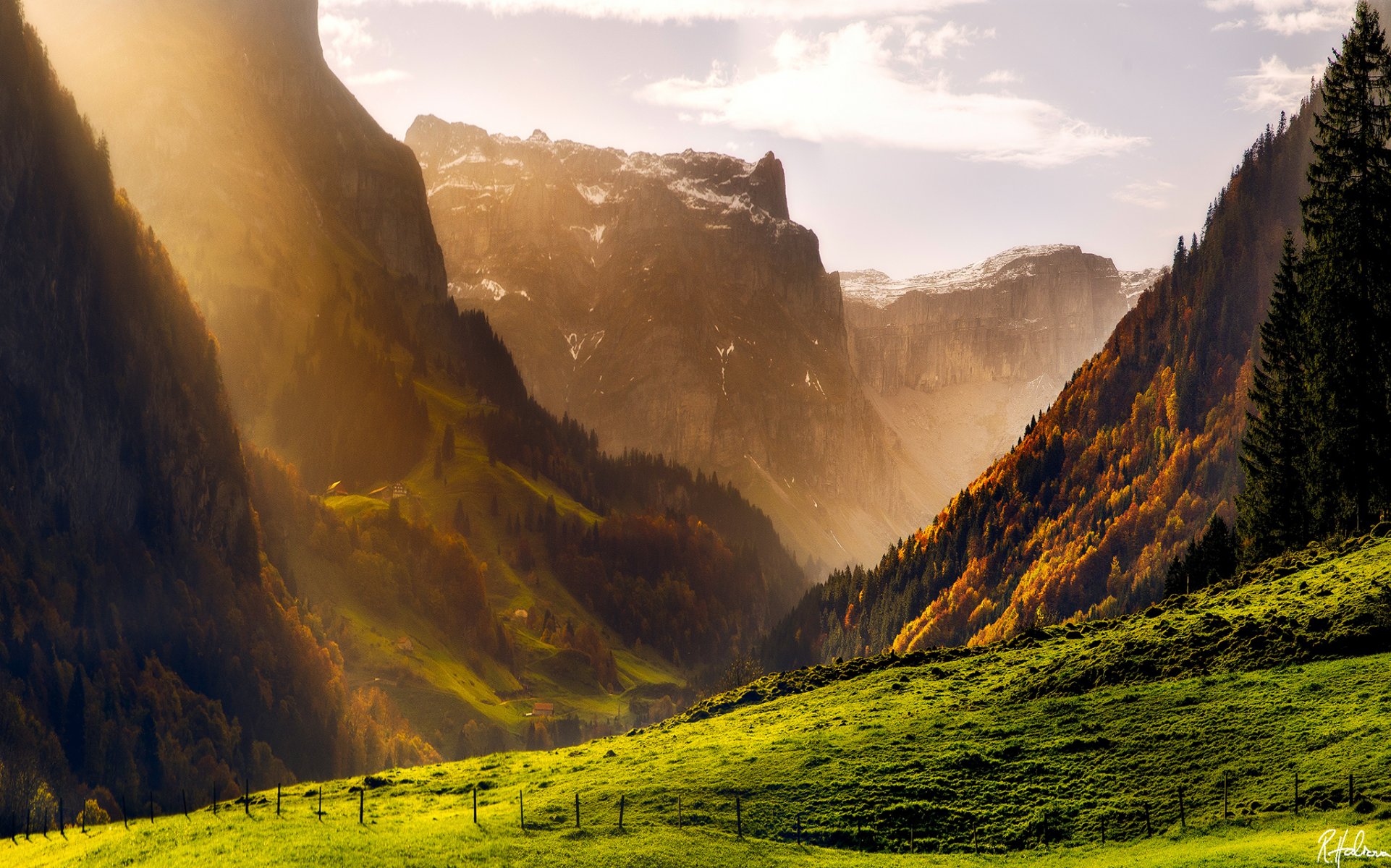 berge alpen schweiz herbst wald