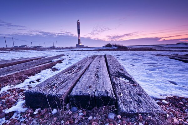 Ciel nocturne. Planches sur pierres