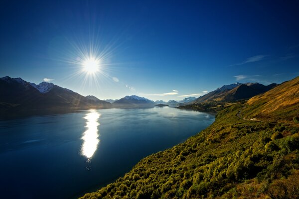 Nature montagne lac nouvelle-Zélande