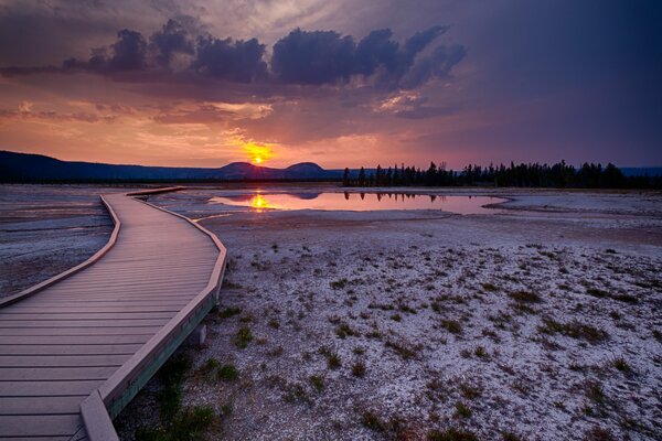 Parque nacional de Yellowstone en Estados Unidos