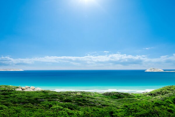 Impressive landscape with turquoise sea