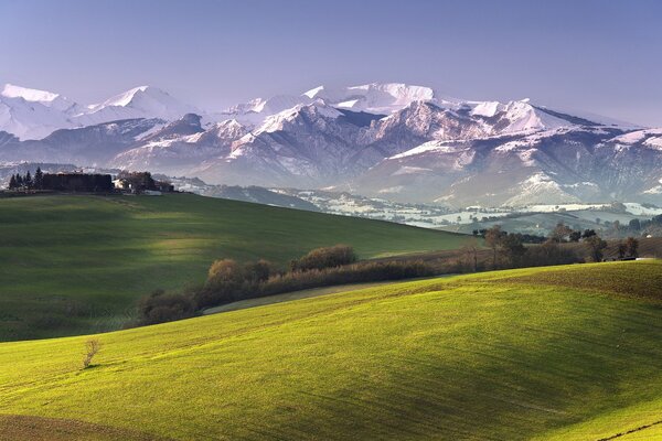 Incredible beauty. Mountains, sky, meadows