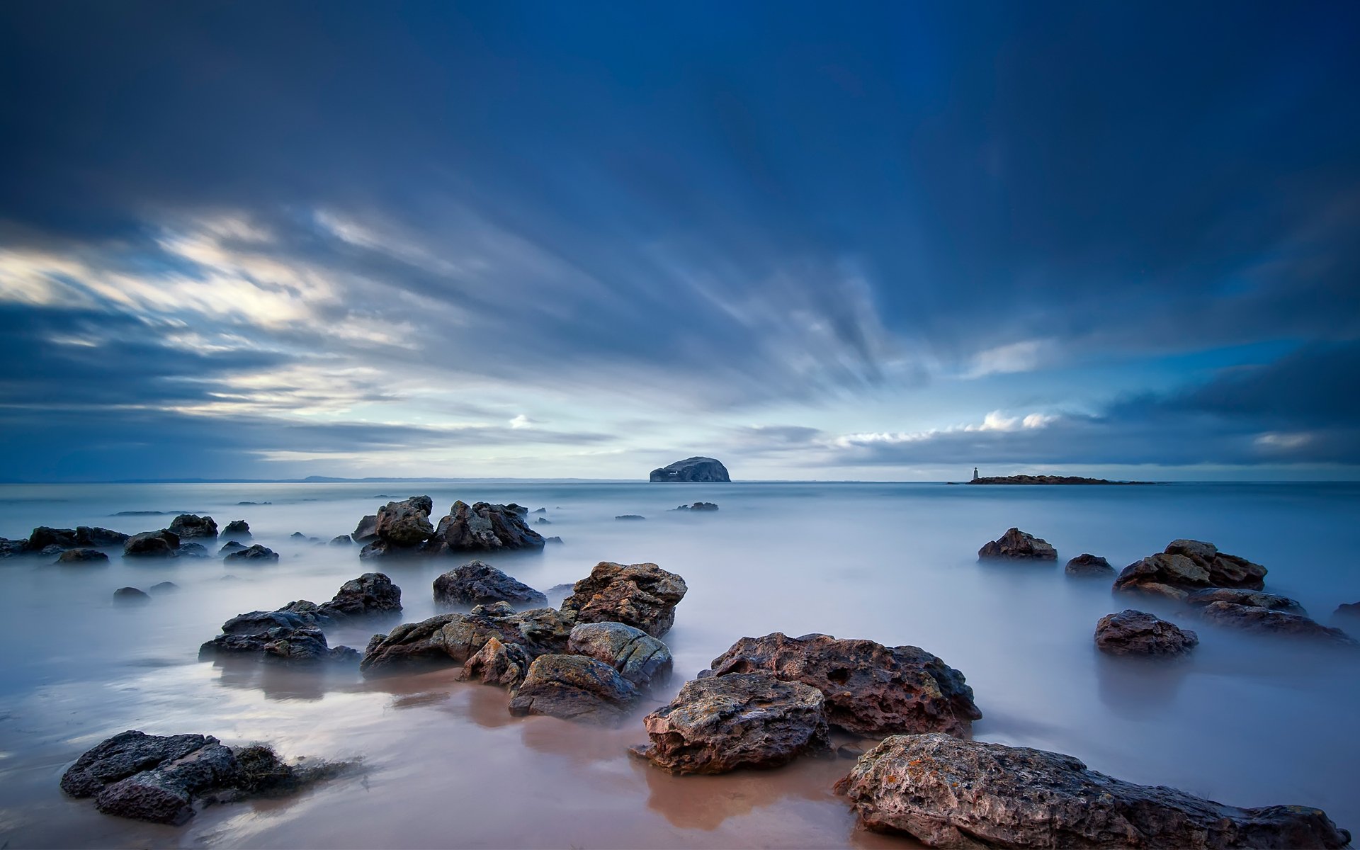 mare cielo rocce spiaggia