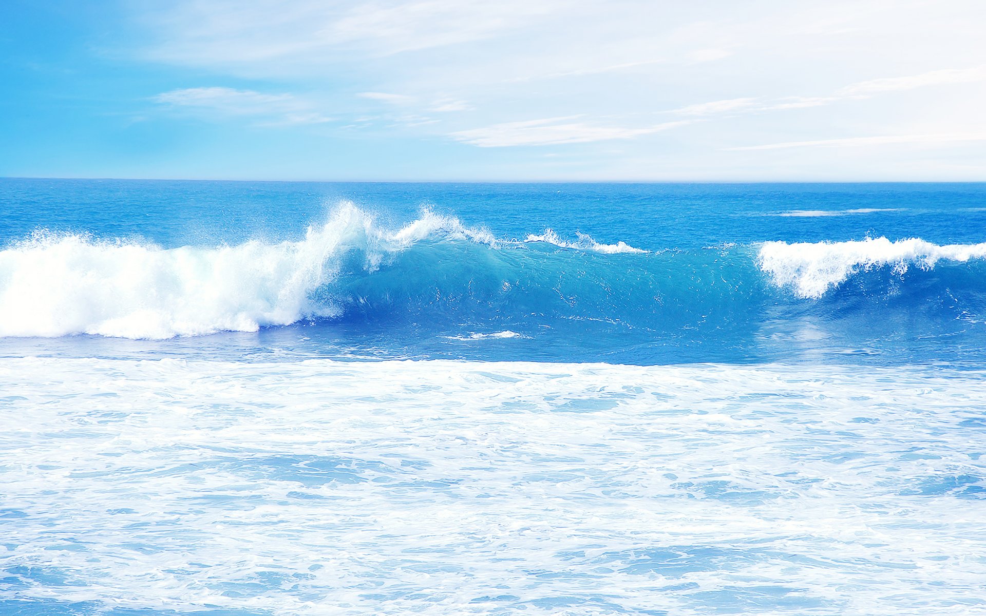 natura paesaggio mare oceano acqua onde cielo nuvole 2560x1600