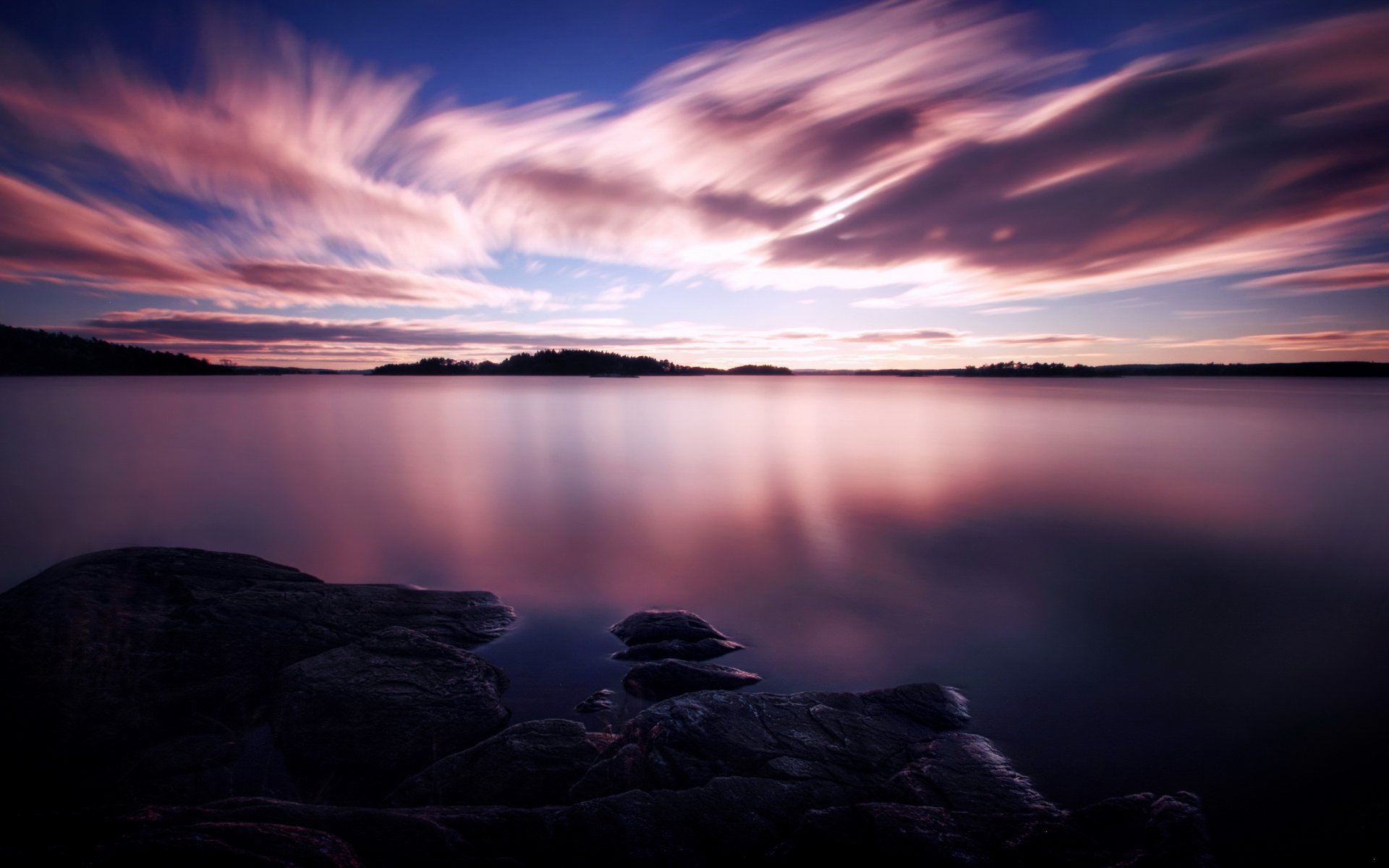 paisaje puesta de sol cielo