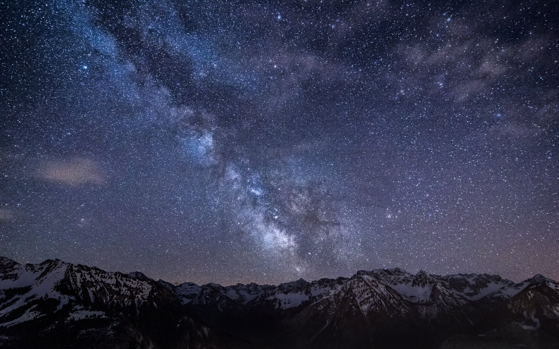 germania baviera montagne notte cielo stelle via lattea