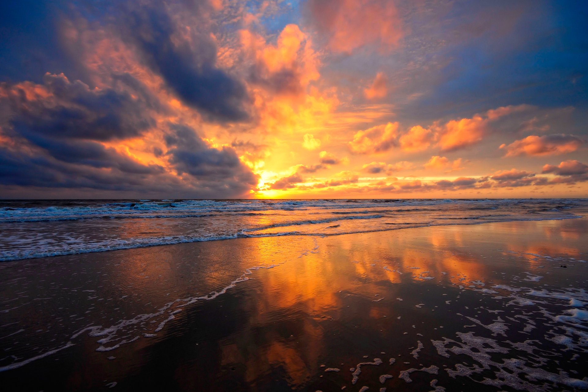 meer himmel feuer strand