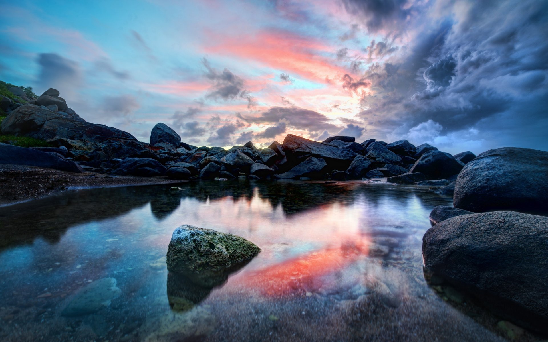 mer ciel pierres paysage