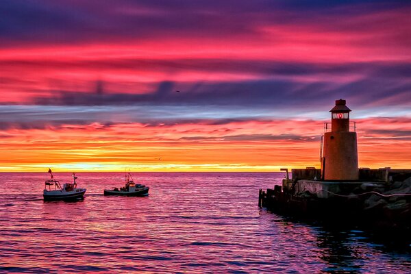 Beautiful sunset at moyak pier