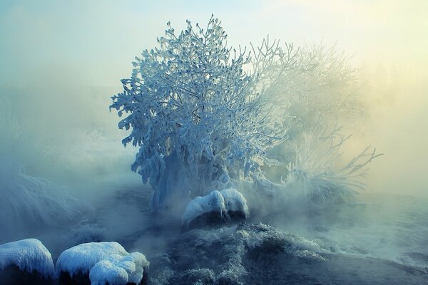 Dal paesaggio invernale soffia freddo