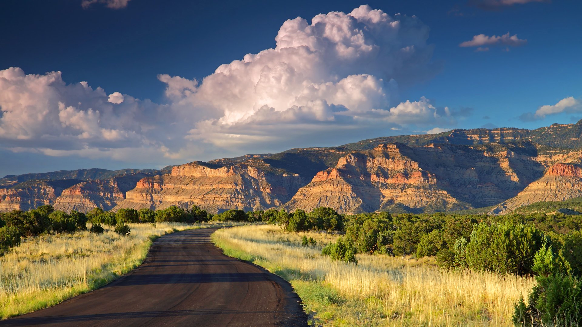 alba strada montagne nuvole utah