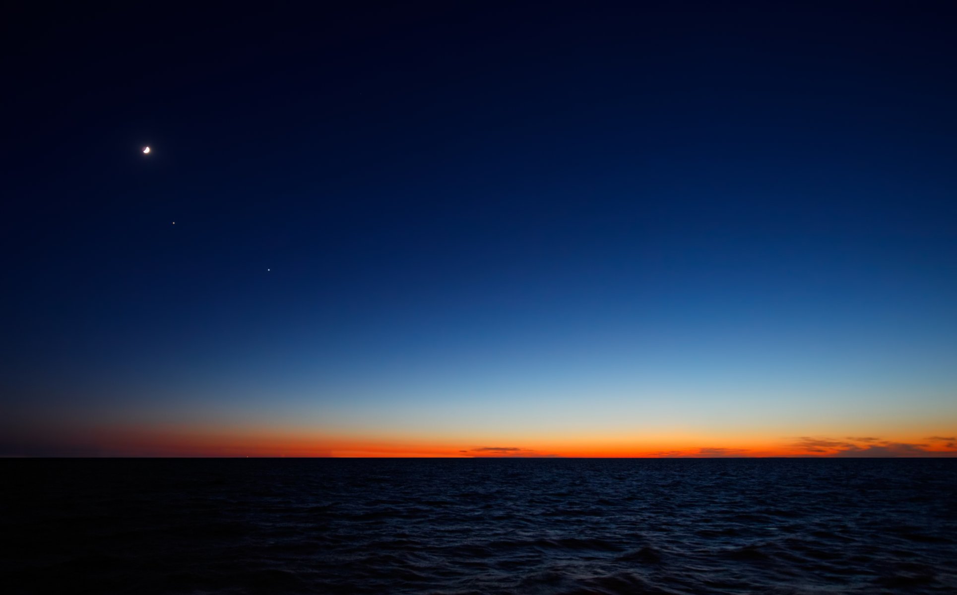 lune mars regulus lever du soleil argentine océan atlantique