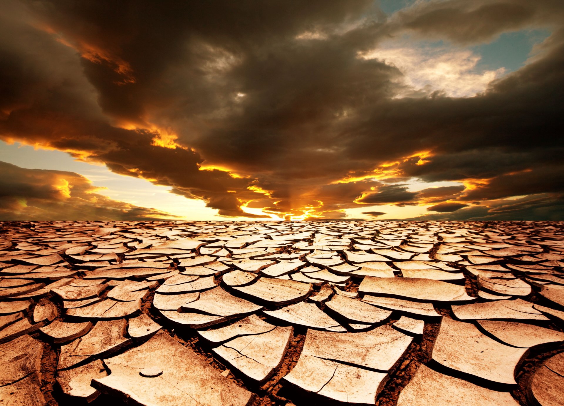 africa drought sunset horizon landscape sand of the crack sky clouds sunset sun horizon