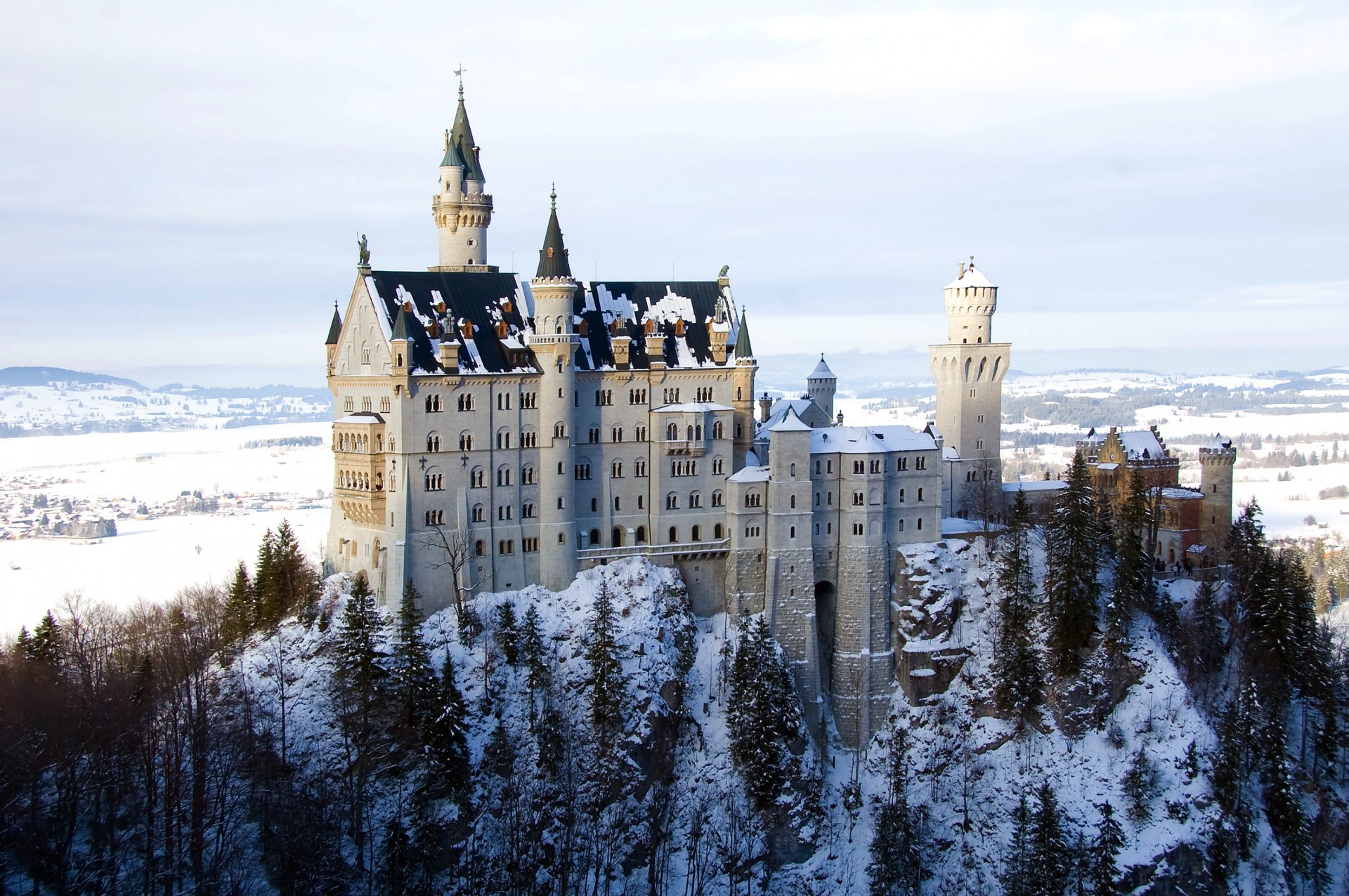 château bavière hiver neige