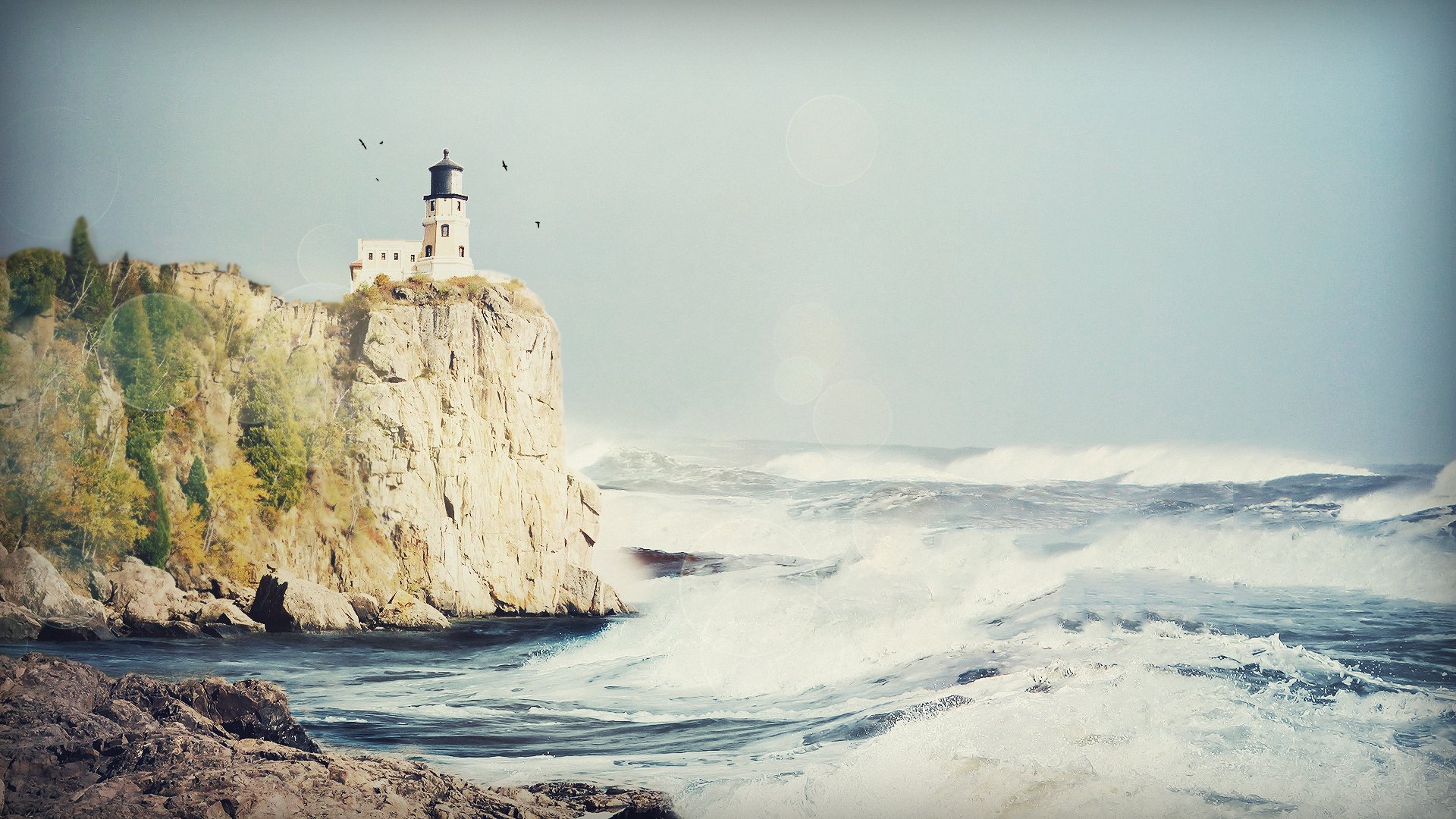 leuchttürme ufer wasser schaum ozean meer spritzer wellen stein steine himmel felsen felsen vögel blendung licht