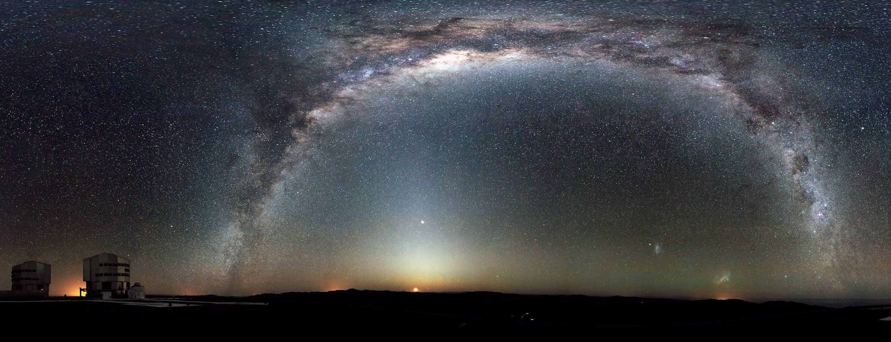 mond milchig pfad panorama sternwarte chile