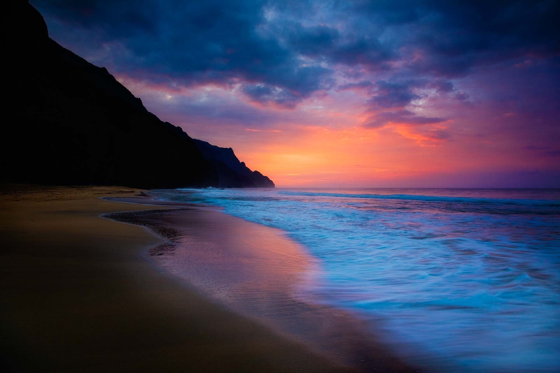 mer ciel vagues plage