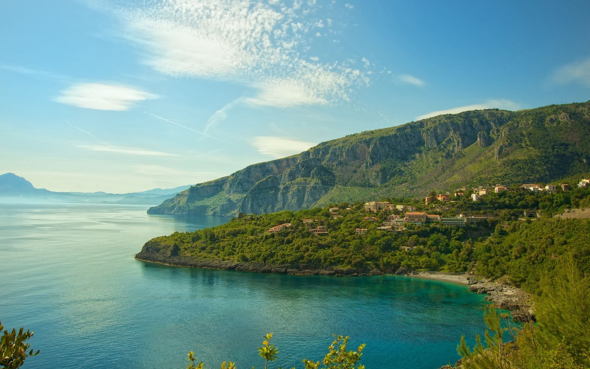 italy town sea coast