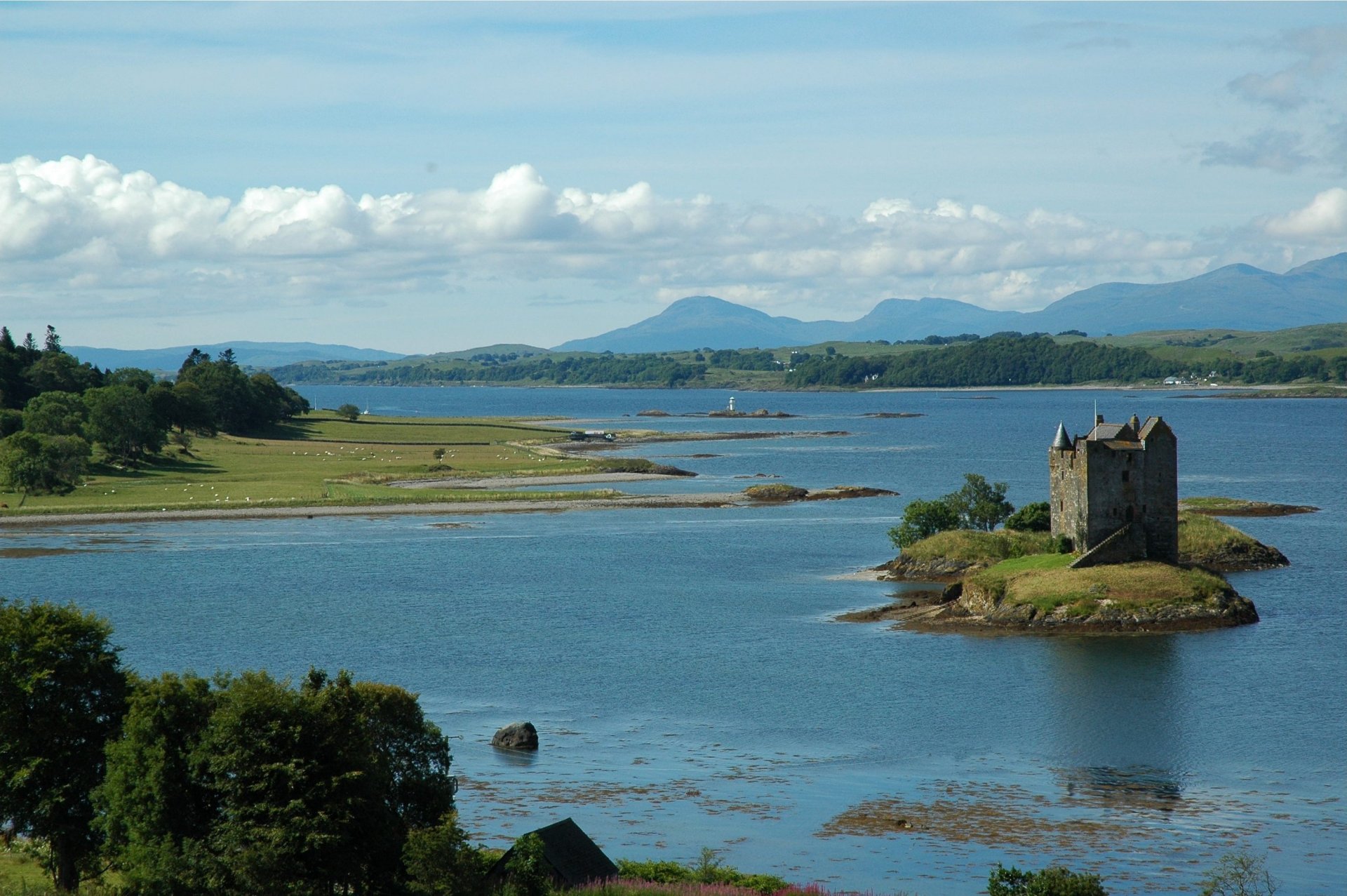 england großbritannien stalker schloss fluss insel großbritannien stalker