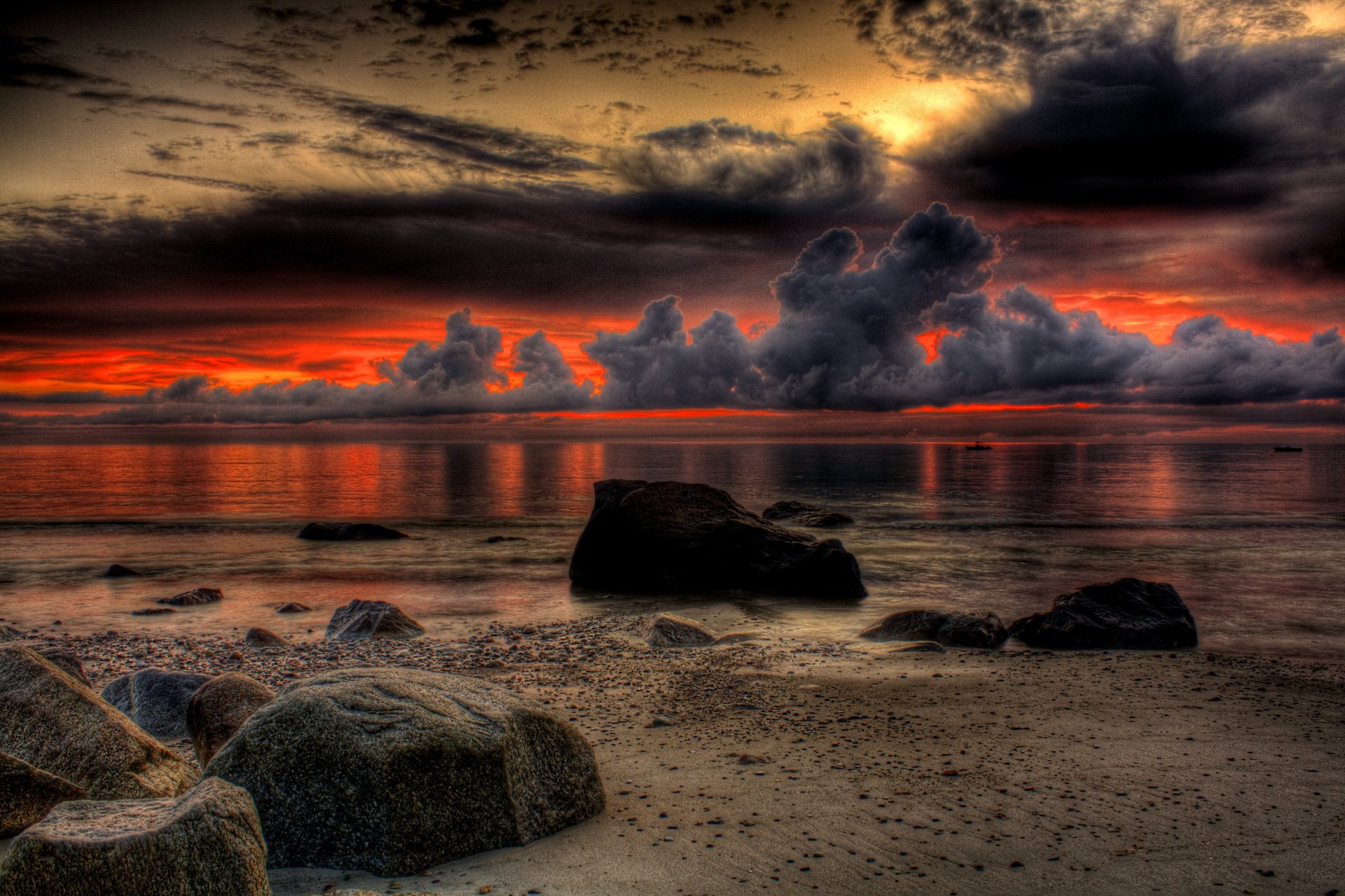 nature paysage couleurs coucher de soleil plage mer océan ciel roches pierres sensa roches belle sable