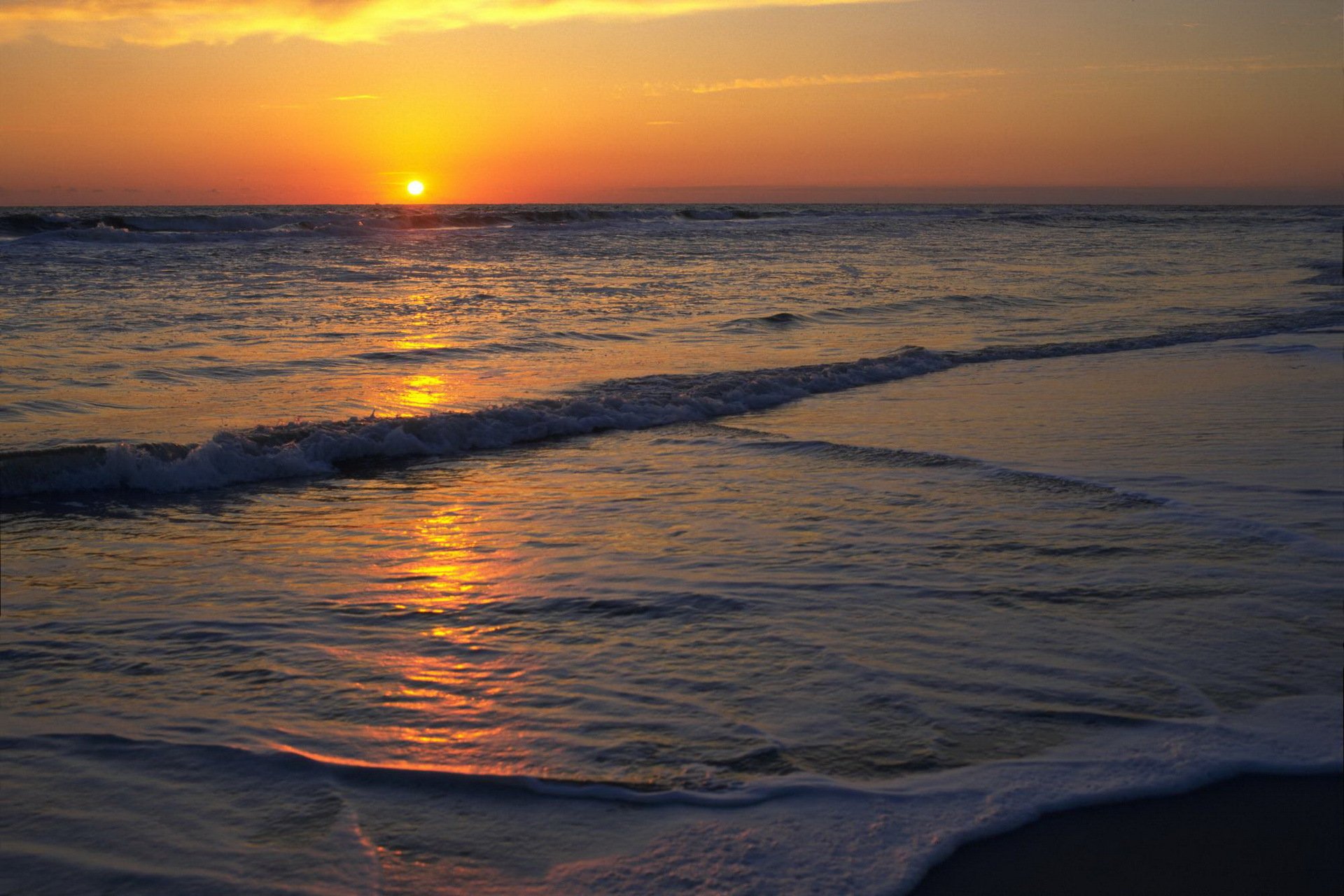 nature soleil mer plage coucher de soleil horizon