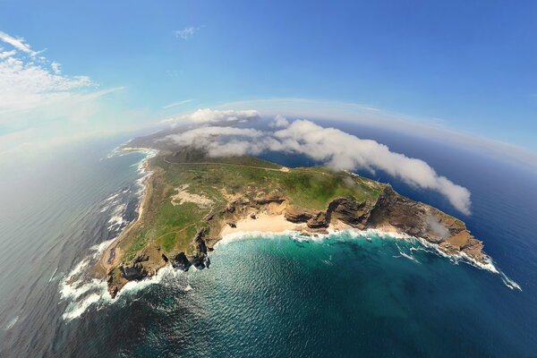 Cape of Good Hope in the ocean