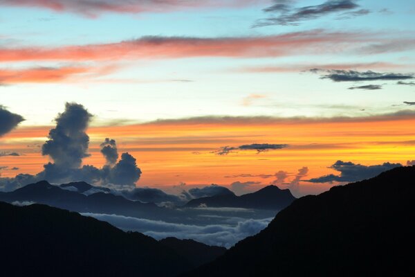 Panorama with a beautiful view of the mountains