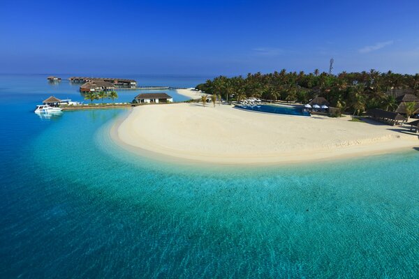 Blue sky, turquoise clear water