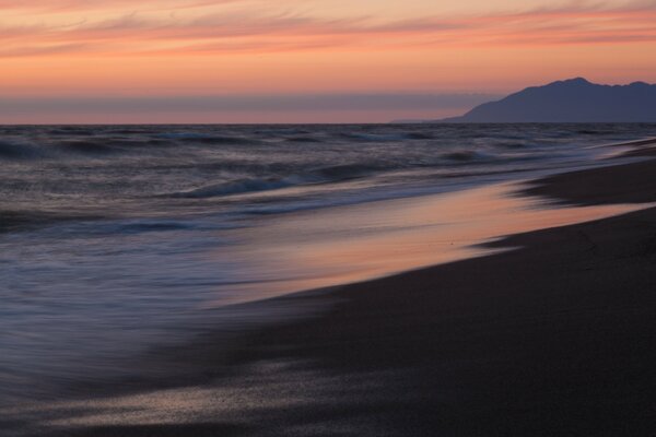 Weiche Meereslandschaft, Sonnenuntergang Himmel