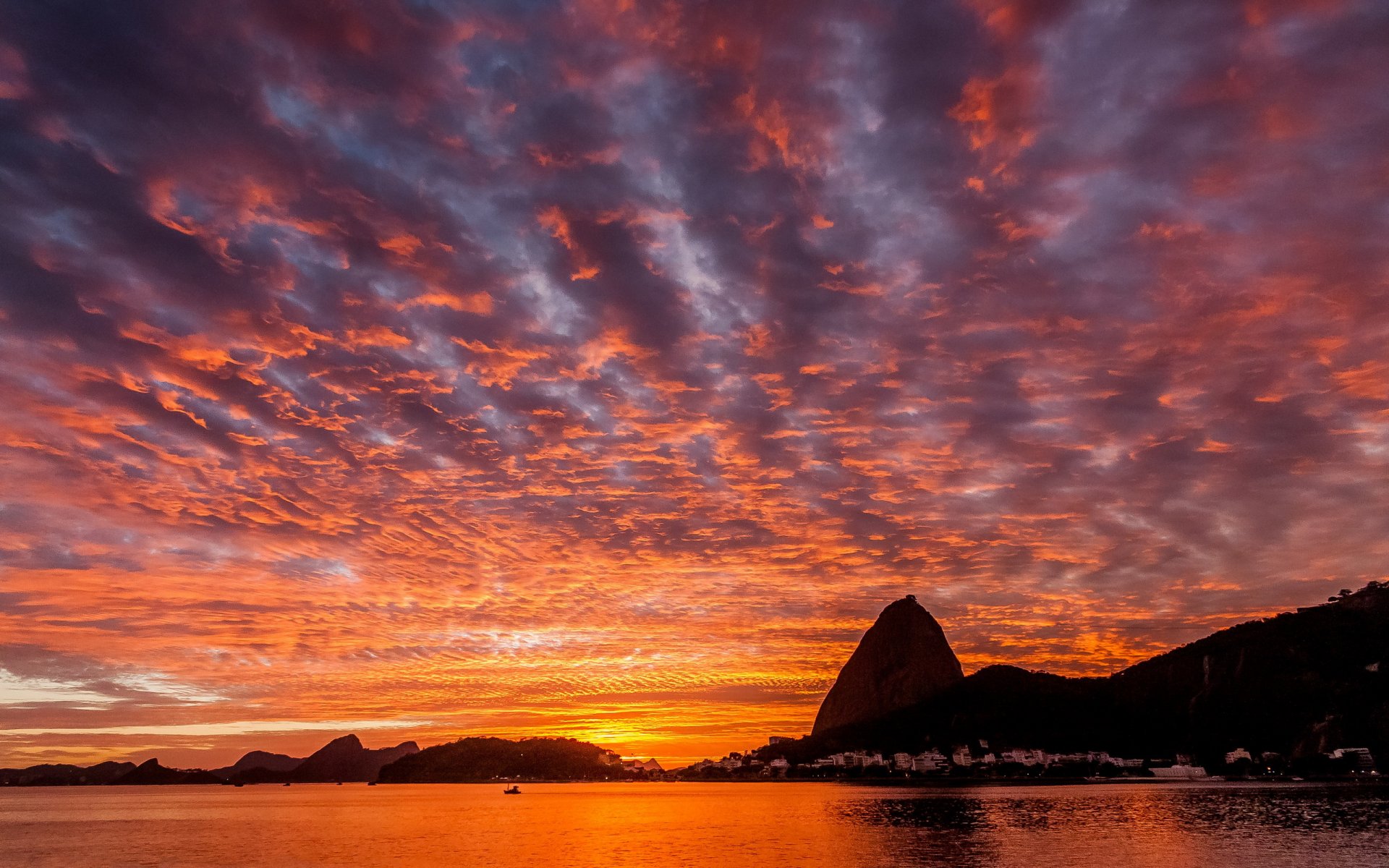 brazylia rio de janeiro plaża zachód słońca