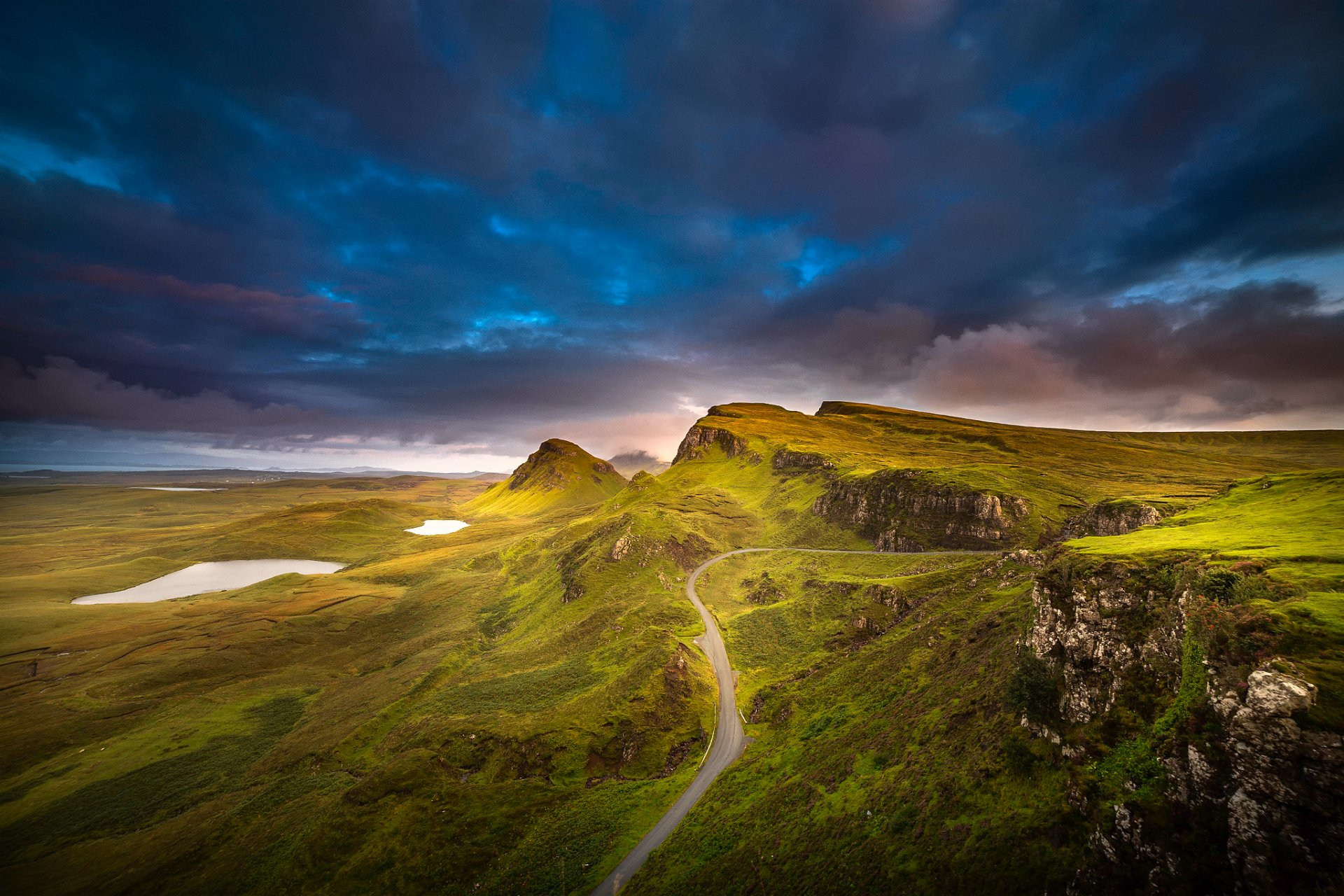 écosse archipel des hébrides intérieures île de skye ciel collines montagnes