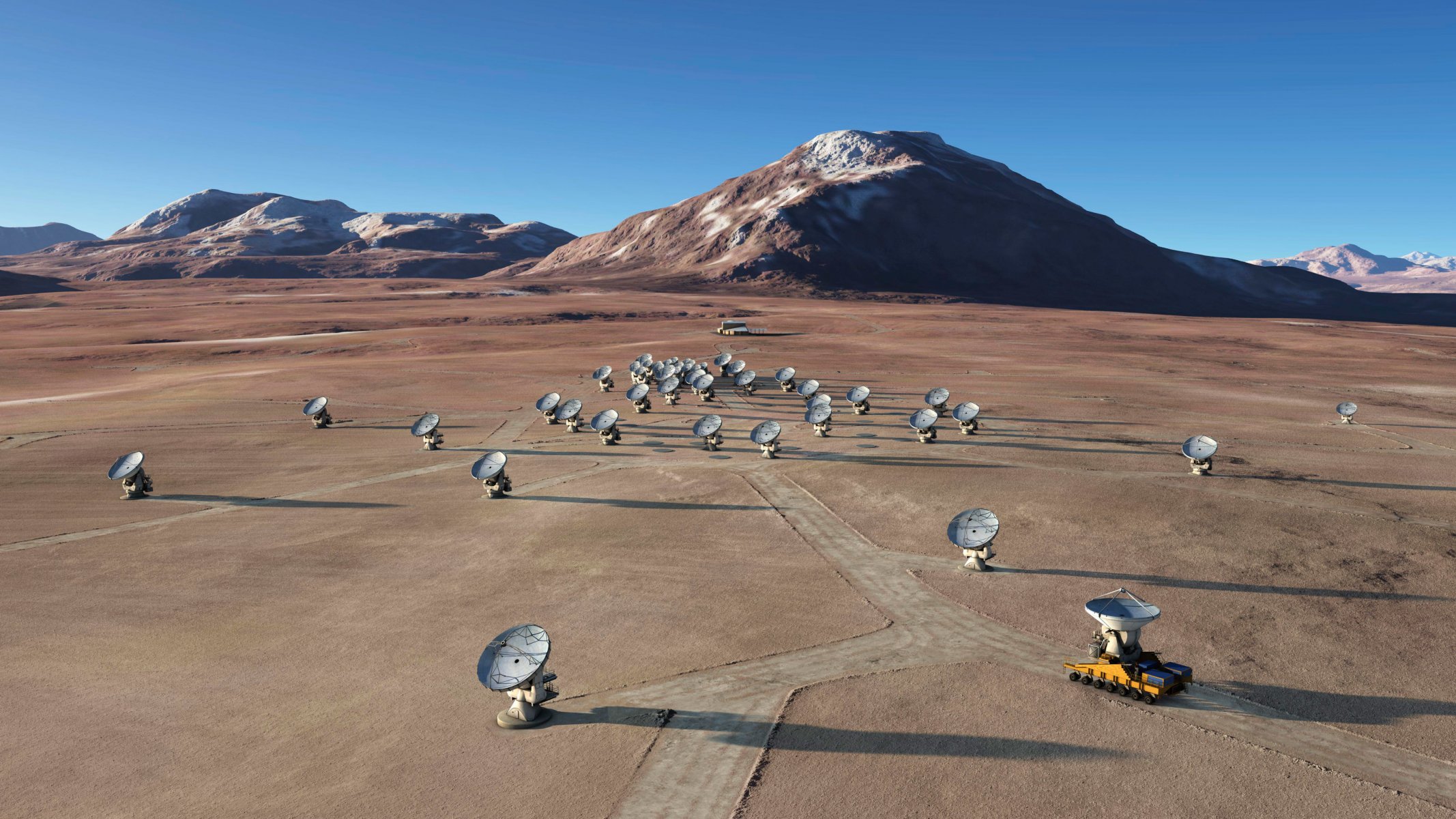 krajobraz wyżyna płaskowyż chahnantor pustynia atacama północ chile wysokość 5000m obserwatorium anteny lokalizatory radioteleskopy góry panoramiczny widok podróże moja planeta tapeta