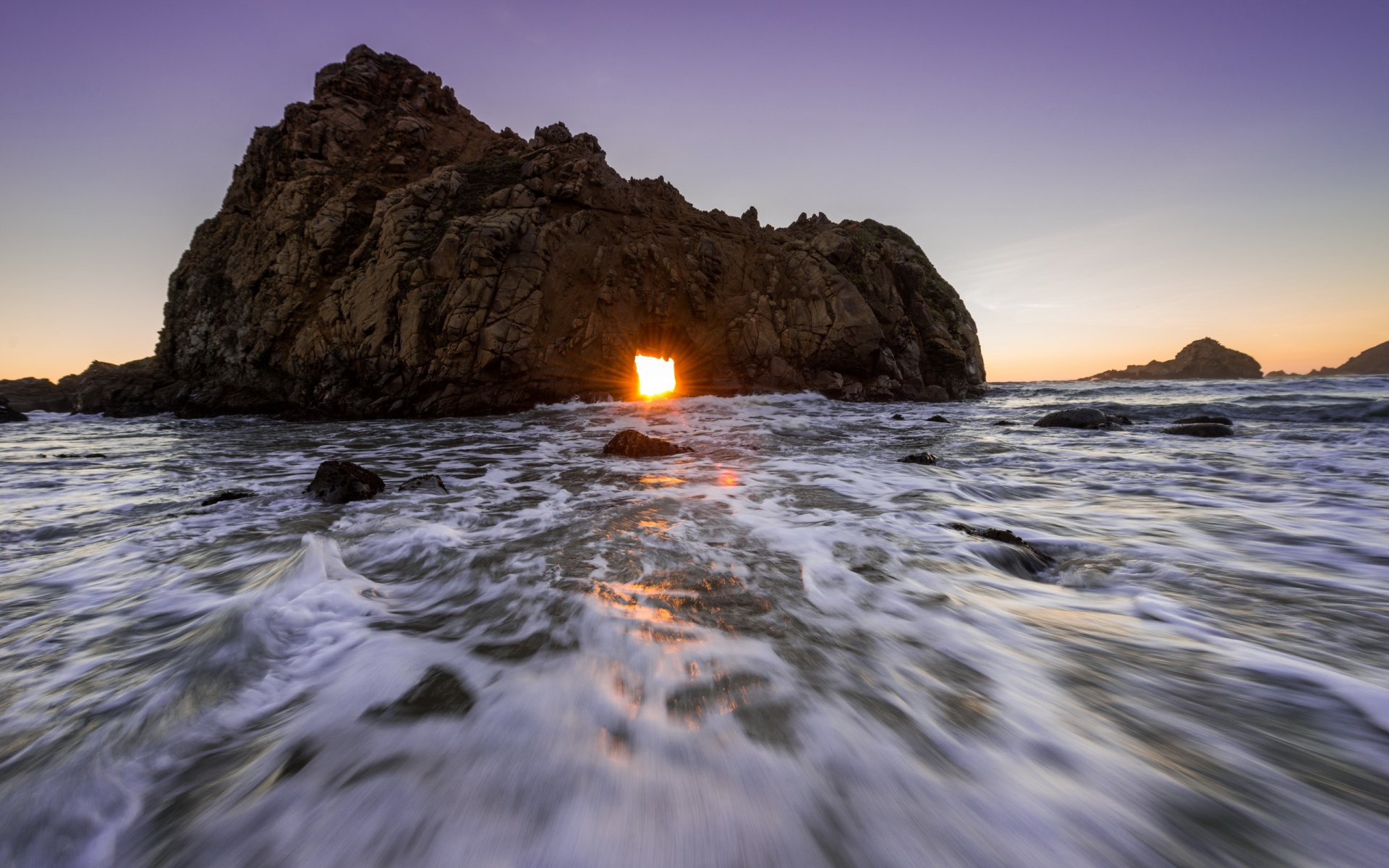 mer falaises coucher de soleil paysage