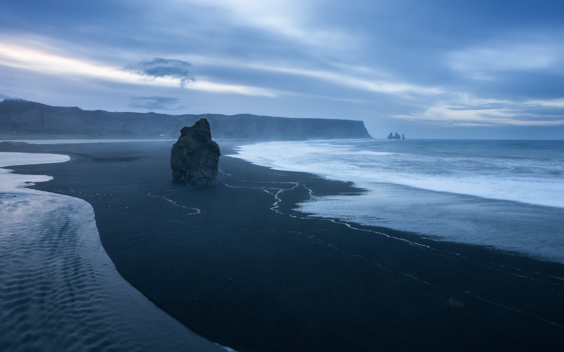 notte mare riva paesaggio