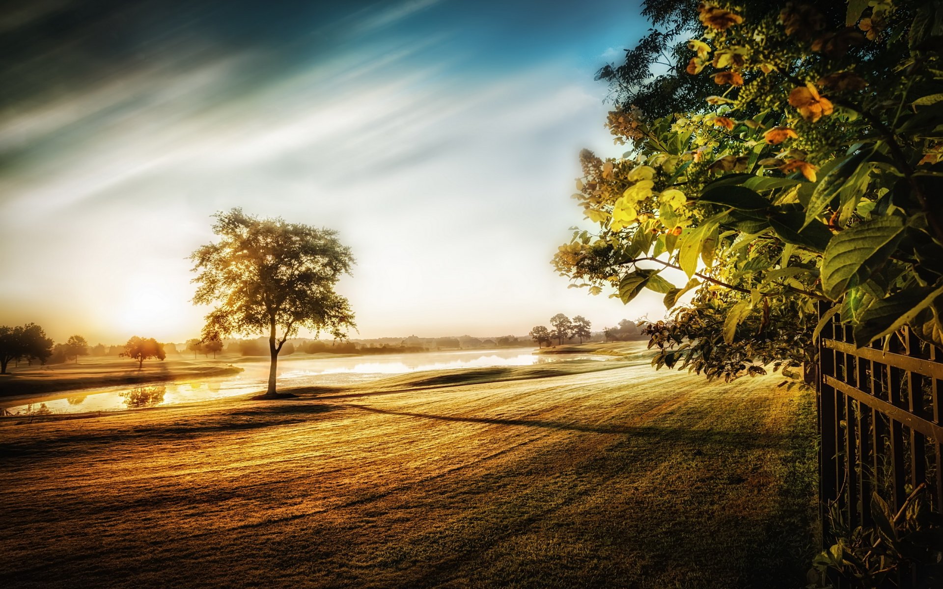 das erste licht des tages natur landschaft