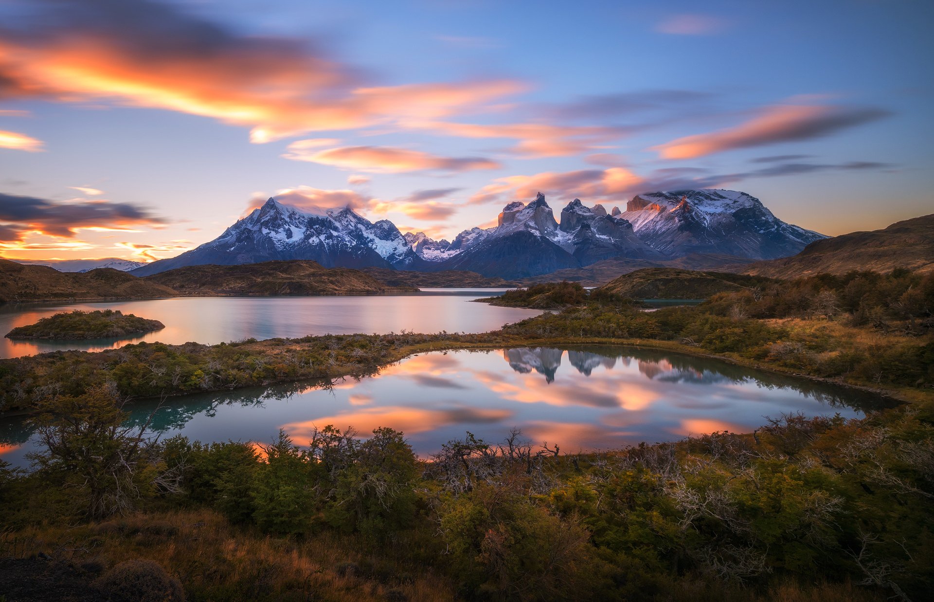 sud america cile patagonia montagne delle ande laghi