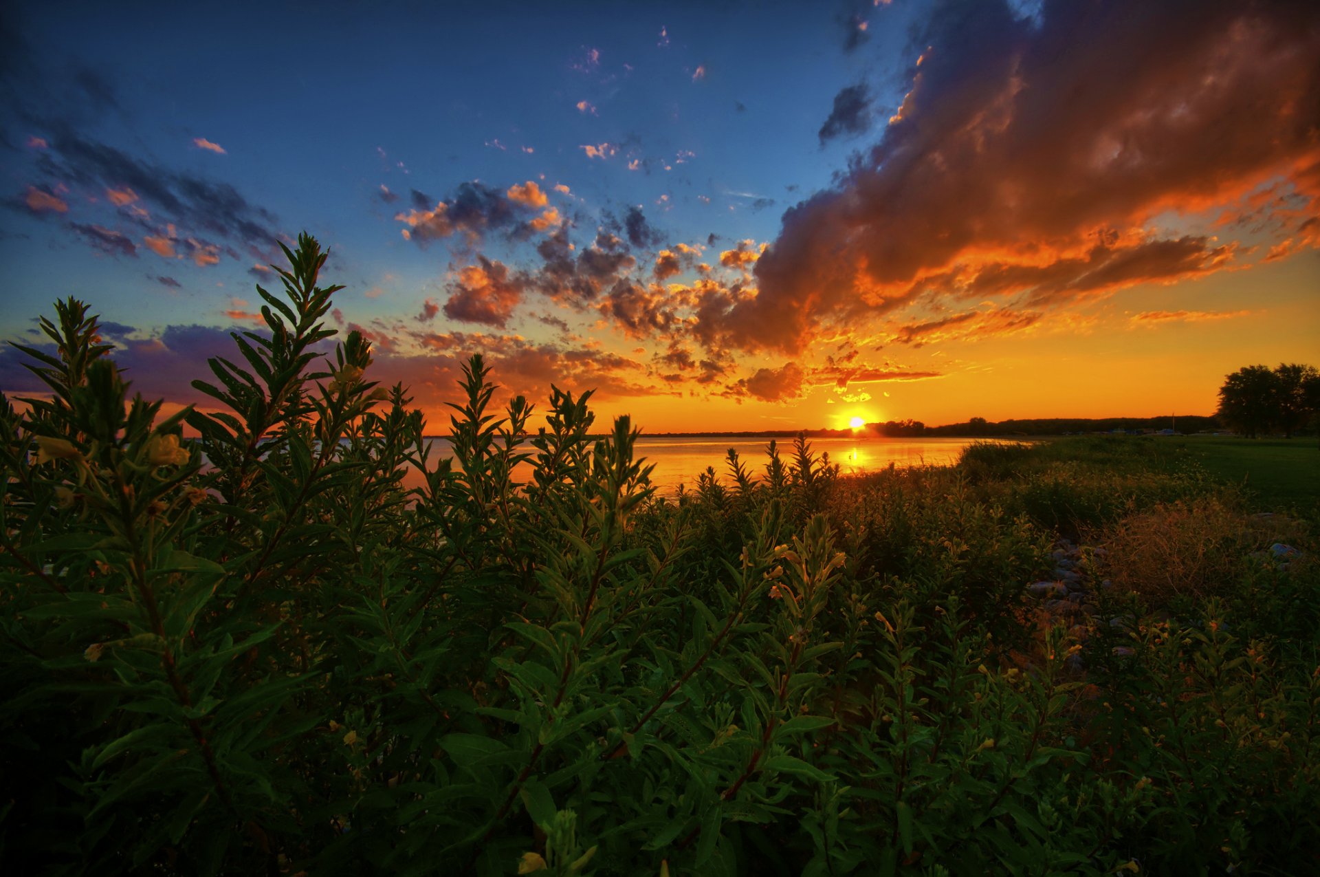 lake st clair lake st. clair michigan sonnenuntergang wolken