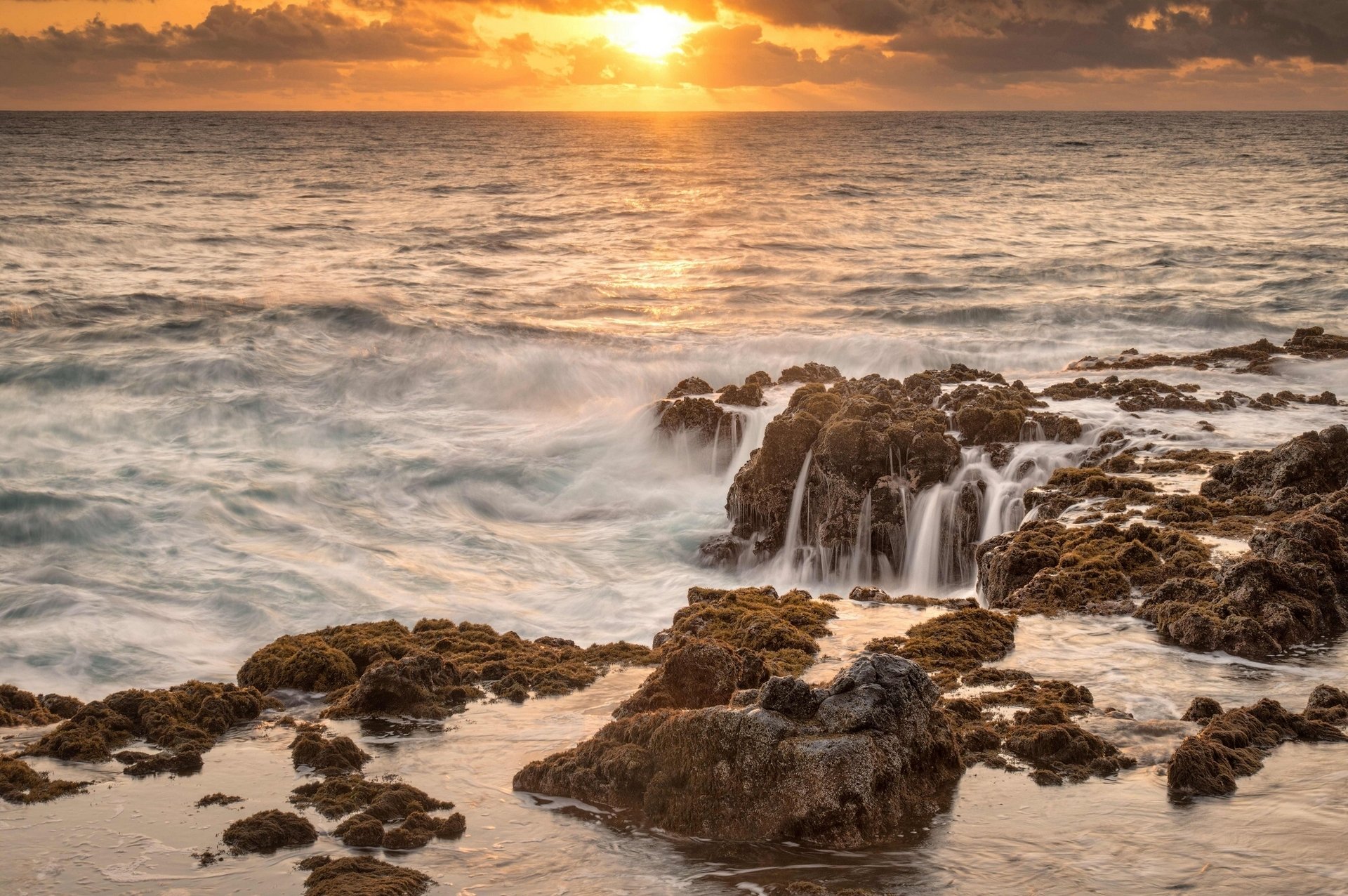 mokolea rock hawaii kailua bay kailua bay coucher de soleil pierres