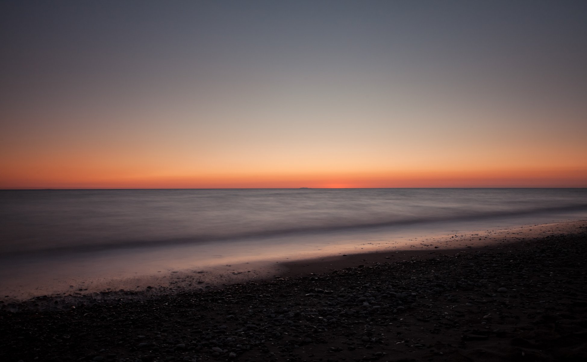 landschaft ozean strand ufer dämmerung kiesel