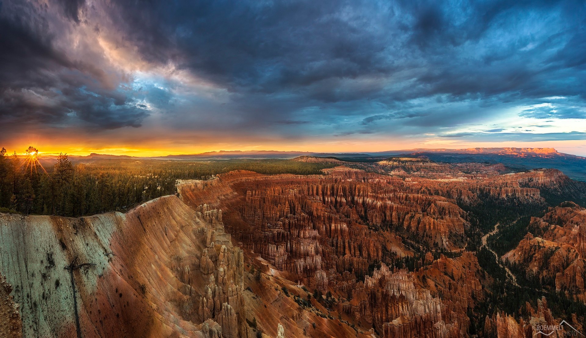 stati uniti stato utah bryce canyon national park sera panorama