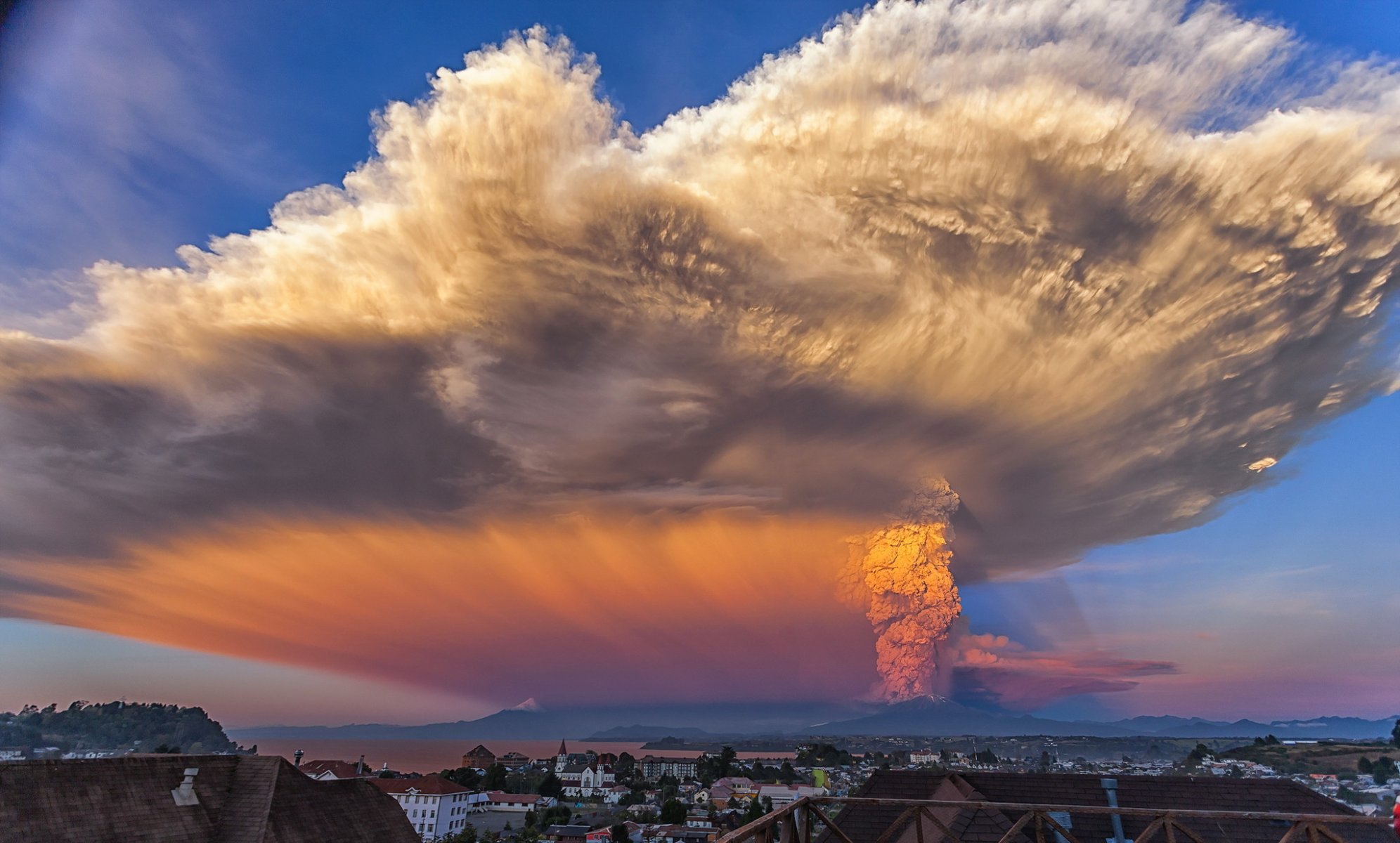 volkan calbuco cielo cenere eruzione