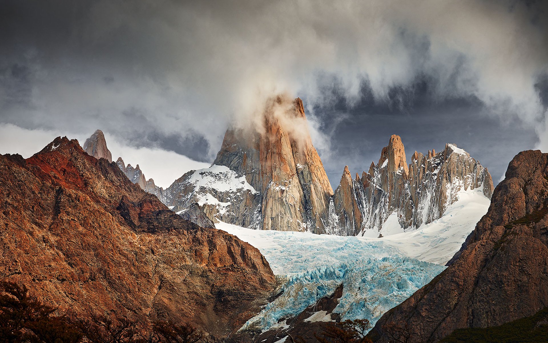 américa del sur patagonia montañas de los andes glaciar