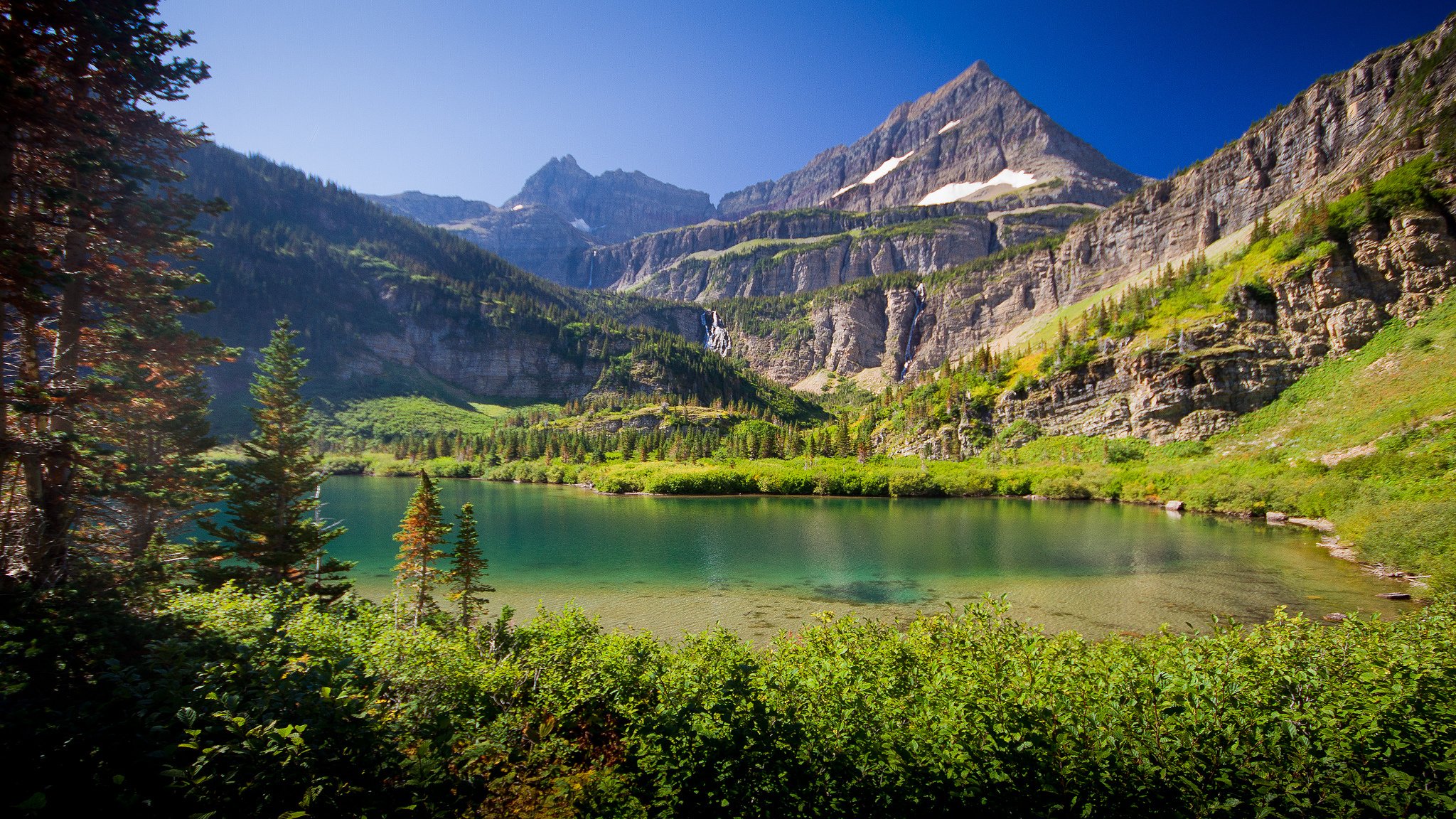 cielo montagne alberi lago