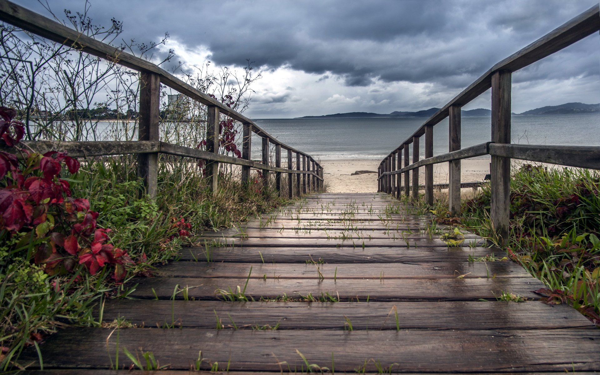 meer brücke landschaft