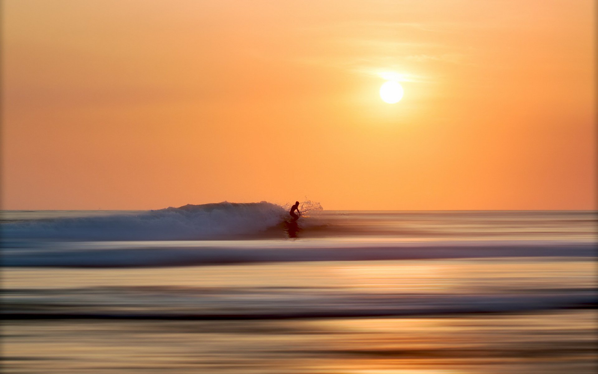 sonnenuntergang meer welle landschaft