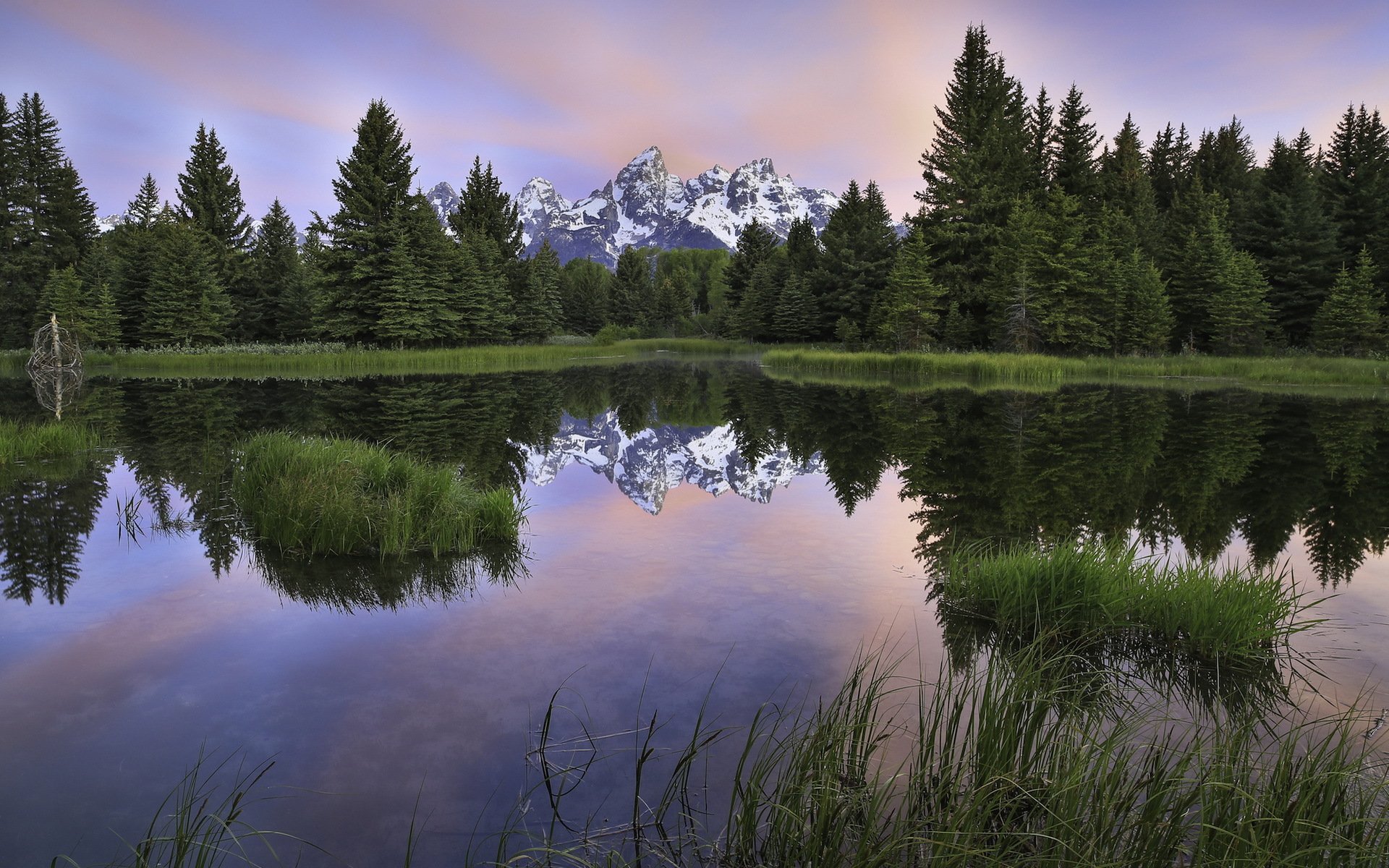 lago montañas paisaje